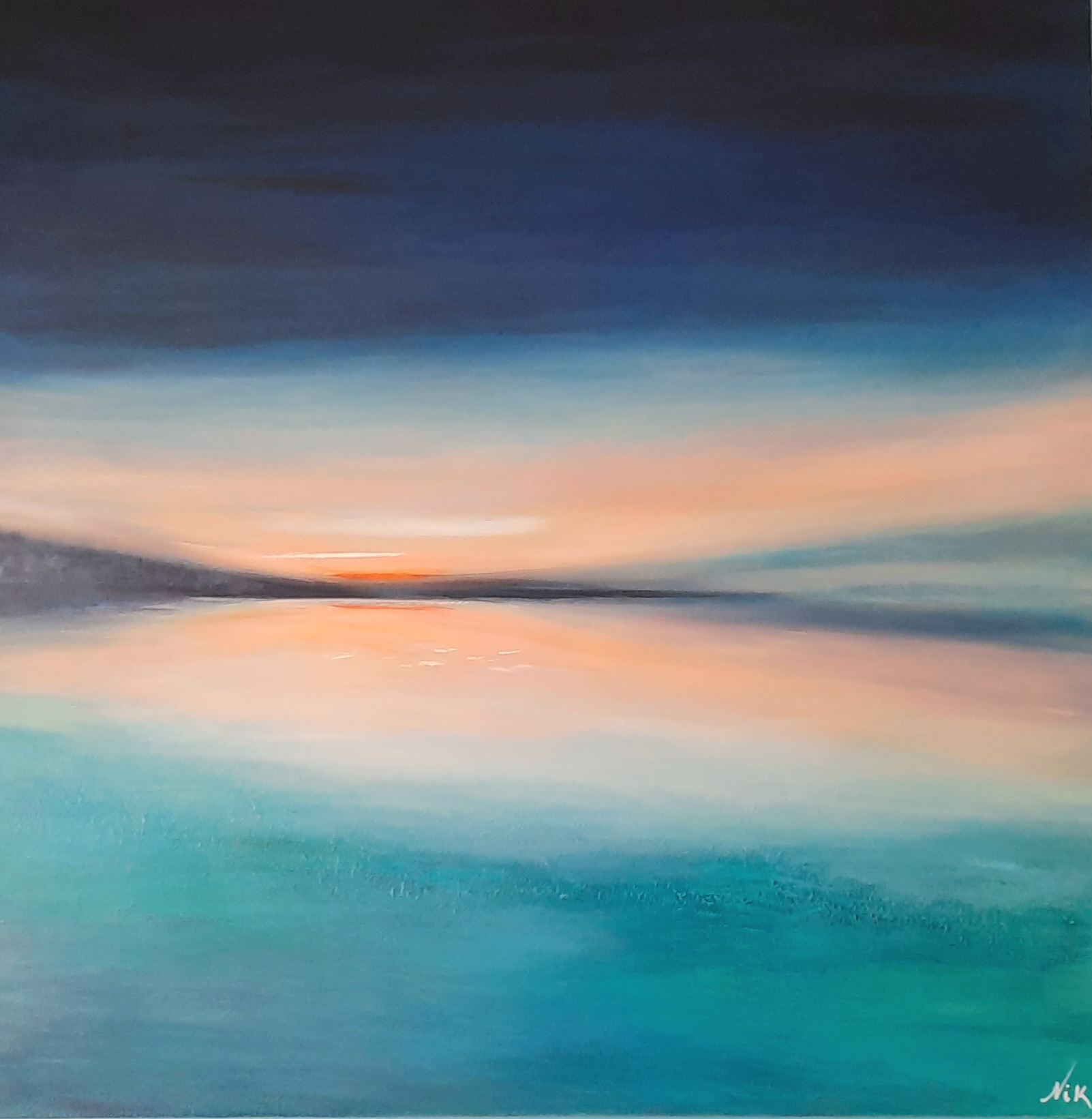 Peinture acrylique sur toile 3D 3cm, 50 x 50 cm.